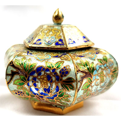 CLOISONNE BOX13 3.5"X3"